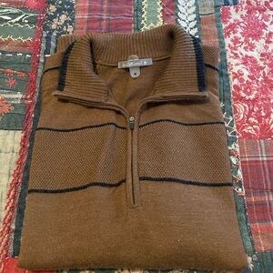 Smartwool Brown and Black Zip-Up Sweater